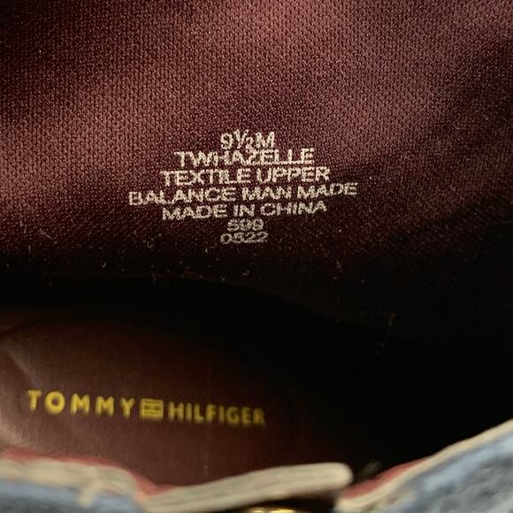 Tommy Hilfiger Hazelle Ankle Boots Blue Faux Suede Pointed Toe Women's 9.5 - Picture 5 of 12